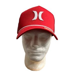 Hurley Red and White Logo Cap